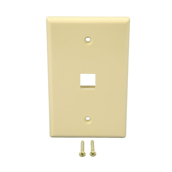 Cooper 5510A-MSP Almond Mid-Size Flush 110 Style One Port Thermoplastic Wallplate