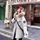 thumbnail image 5 of Parka de plumón para mujer, abrigos de invierno nuevos, acolchados, con cuello de piel, resistentes al viento, gruesos, cálidos, con parches, tendencia informal, chaquetas de plumón para parejas, 5 of 5
