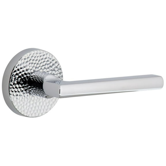 Viaggio Clomhmmil_Prv_234_Rh Circolo Hammered Right Handed Solid Brass Privacy Door Lever