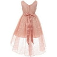 thumbnail image 3 of Little Girl Flower Girl Dress Hi-Low Style Lace Allover Royal 6 MBK360, 3 of 4