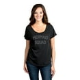 thumbnail image 2 of Thread Tank Mermaid Squad Women's Relaxed Slouchy Dolman T-Shirt Tee Heather Black Small, 2 of 4