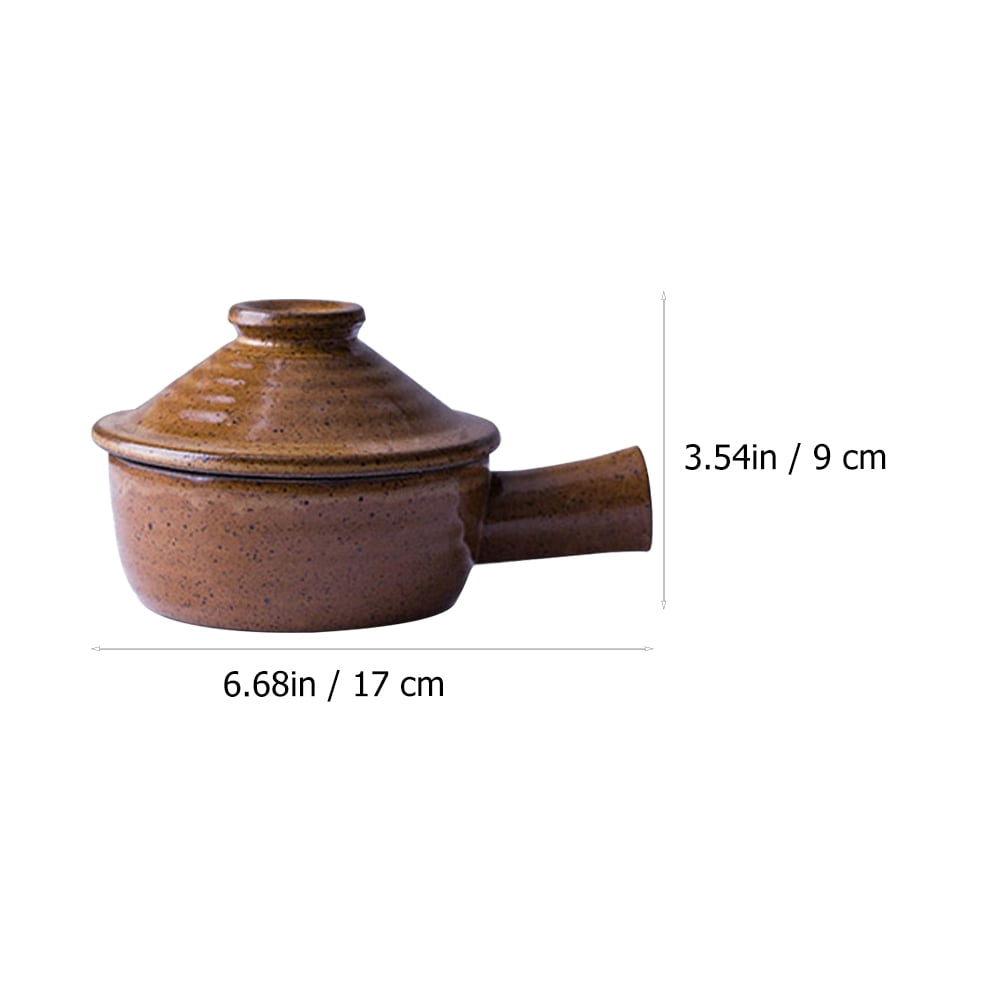 1pc 500ML Casserole Stew Pot Ceramic Cooking Pot with Lid