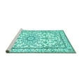 thumbnail image 2 of Ahgly Company Machine Washable Indoor Round Persian Turquoise Blue Traditional Area Rugs, 7' Round, 2 of 4