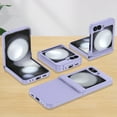 thumbnail image 4 of Designed for Samsung Galaxy Z Flip 5 Case with Hinge Protection, Stylish Frosted PC Drop Protection Shockproof Skin Friendly Phone Case Cover for Samsung Galaxy Z Flip 5 5G - Purple, 4 of 5