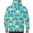 thumbnail image 7 of Balery Cartoon Monster Truck Pattern Mens Hoodie Kangaroo Pocket Hoodie Pullover Hooded Sweatshirt Ideal for Daily Wear Travel and Home-X-Large, 7 of 7