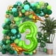 thumbnail image 2 of Globo LEBERY, dinosaurio número 3, color verde, 1,02 m, con minidinosaurio, 2 of 7