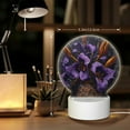 thumbnail image 6 of Balery Ornate Purple Floral Vase Pattern Acrylic Night Light Gift with 3 Color ModesTouch-Sensitive LED Lamp Perfect Gift for Mother's Day, Birthday, or Christmas, 6 of 9