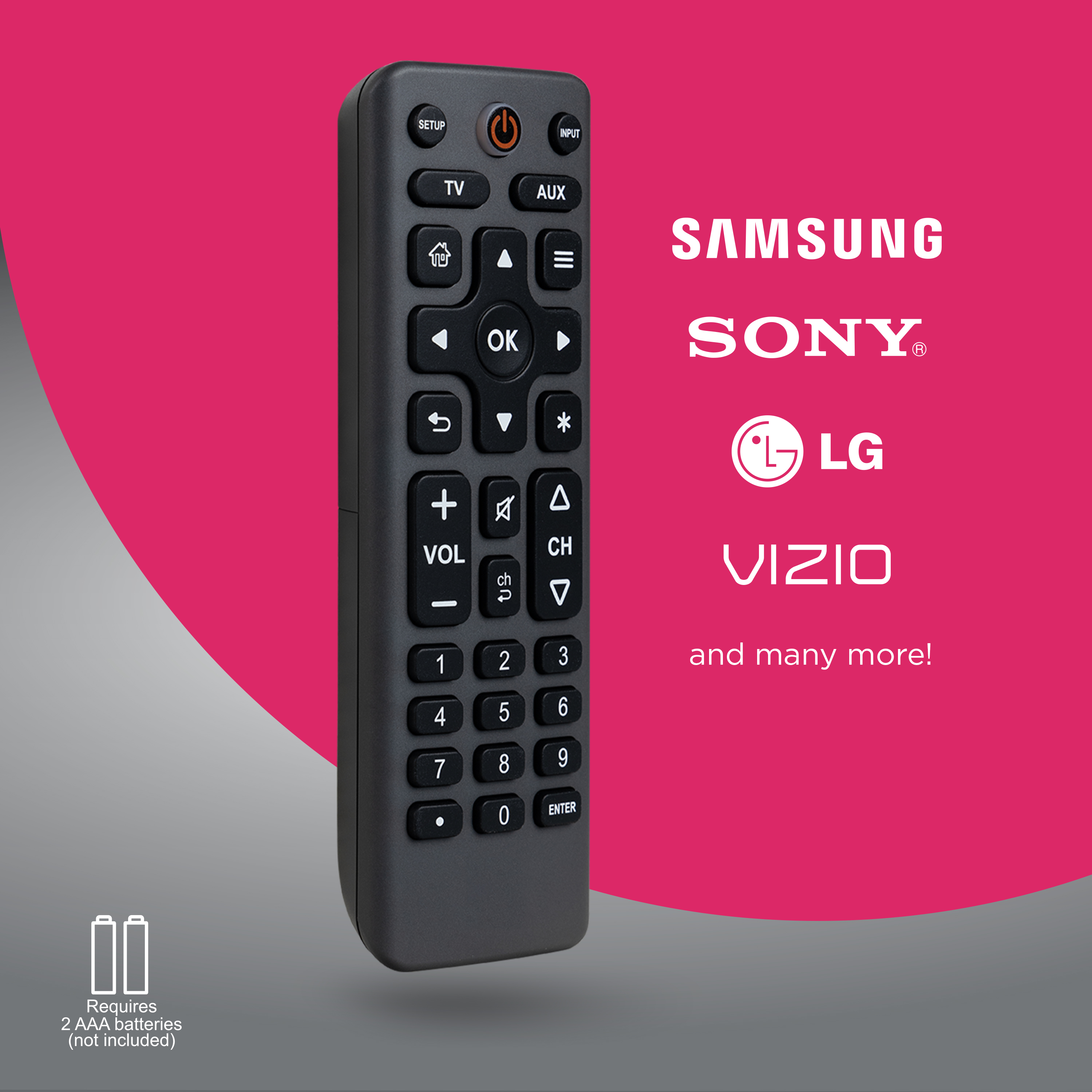 GE 2-Device Universal Remote Control, Charcoal photo 5