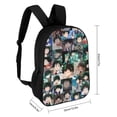 thumbnail image 2 of Anime My Hero Academia School Bag Laptop Backpack Casual Shoulders Daypack Bookbag Student Satchel Adjustable Knapsack Rucksack 17 Inch, 2 of 8