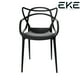 thumbnail image 5 of Set De 4 Sillas Comedor Exterior Interior Pvc Negro EKE LIFE HOME GC015, 5 of 9