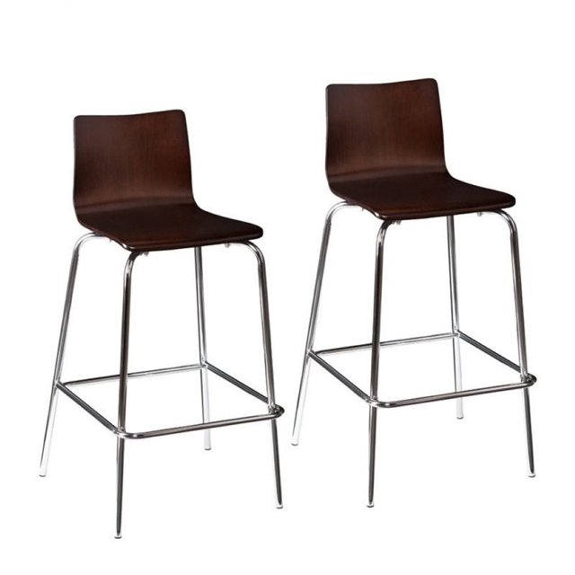 Bowery Hill Tabouret de Bar en Expresso (Lot de 2)