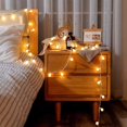 thumbnail image 2 of Cadena de luces a pilas, 33 pies, 80 luces LED, globo de camping, luz de hadas para dormitorio, boda, decoración de fiesta de Navidad, 2 of 5