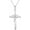 D.White-April-Diamond, variant on 925 Sterling Silver Cross Necklace for Women Men 5A CZ Birthstone Necklaces 14K Gold Plated or Rose Gold Necklace for Festival, Vacation or Holiday