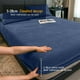 thumbnail image 3 of Juego de sábanas Slhenay de microfibra extra suave de terciopelo tamaño queen | Sábanas de microfibra de lujo antibolitas con fundas de almohada, colección Lavish Sherpa Velvet Luxe, 140 x 198 cm,, 3 of 8
