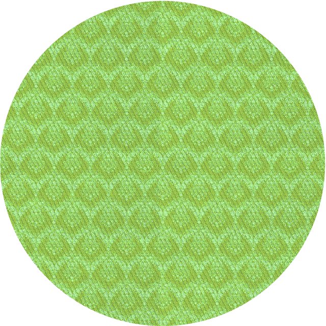 Ahgly Company Tapis Rond Lavable en Machine Intérieur Transitionnel Vert, 7 Pieds Rond