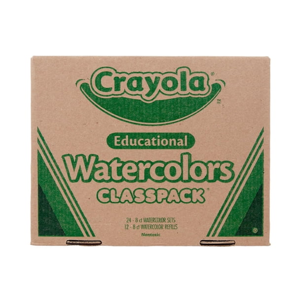 Set de pintura de acuarela Crayola Classpack, 24 sartenes y 12 recambios