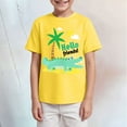 thumbnail image 2 of Gubotare Boys Summer Clothes Graphic T-Shirt for Boys Girls, Crewneck Casual Breathable Short Sleeve Tops Tee Shirt Tshirt for Teen Kids Sizes 2-3T (Yellow,2-3 Years), 2 of 4