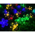 thumbnail image 5 of Solar Outdoor String Lights 8 Modes Cherry Blossom Flower Shaped Fairy Lights for Christmas Patio Garden Xmas Decoration, 21FT 30LED, Mixcolor, 5 of 6