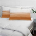 thumbnail image 4 of Orange White Ombre Body Pillow Cover, Pillowcase Protectors with Zipper, Breathable Decorative Throw Pillow Case Cover, Farmhouse Retro Simple Striped Art Pillow Shams for Couch Sofa 24x36Inch, 4 of 8