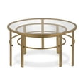 thumbnail image 3 of Evelyn&Zoe Gaia Round Nested Coffee Table, Brass, 3 of 11