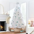 thumbnail image 3 of Best Choice Products 4.5ft Premium Artificial White Pampas Christmas Tree Holiday Decor w/ Foldable Metal Base, 3 of 10