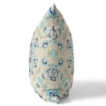 thumbnail image 4 of Couronne de Roses Coussin en Tissu Intérieur/extérieur avec Fermeture Éclair Blanc Cassé Bleu 18x18, 4 of 7