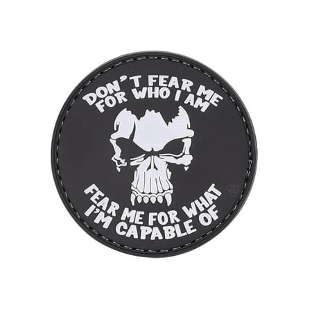 5ive Star Gear 6658 Don't Fear Me, Skull, Military PVC Morale Patch, 2.25