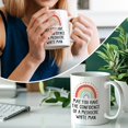 thumbnail image 4 of zilaii May You Have The Confidence Of A Mediocre Man 11 Oz White Novelty Coffee Mug, Funny Rainbow Ceramic Mug, Power Mug, Sassy Gifts, Feminist Gifts for Women, Inspirational Present for Friends, 4 of 6