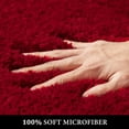 thumbnail image 2 of Tapete de baño en forma de U MIULEE rojo de microfibra 61x61 cm, 2 of 7