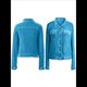 thumbnail image 2 of Chaqueta de Terciopelo de Larga de Color Liso para Mujer, Abrigo Corto Informal con Hebilla y Bolsillos. Azul Brillante M, 2 of 5