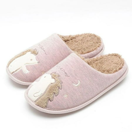 

CoCopeaunt Winter Cartoon Embroidery Cute Hedgehog Women Fur Slippers Family Cotton Shoes Bedroom Mute Soft Soles Warm Men Fluffy Slides