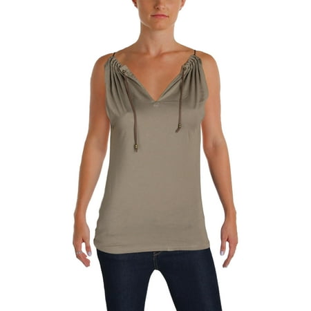 Keyhole Beaded Halter Top - Lauren Ralph Lauren Womens Beaded Keyhole Halter Top Green XS