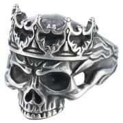 ZMY Home Stainless Steel Party Chunky Jewelry Crown King Skull Ring for Men (9)