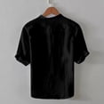 thumbnail image 4 of Casual Mens Shirts Regular-Fit Short Sleeve Tops Summer Lightweight Henley T-Shirt Vacation Beach Wear Plus Size Big&Tall M-8X, 4 of 6