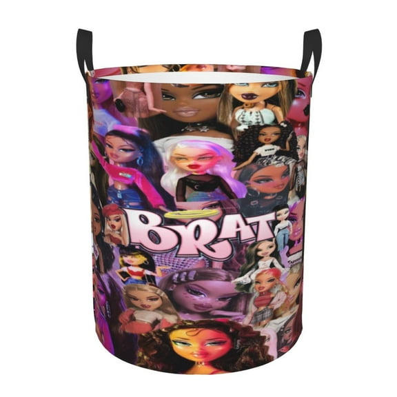 Brat-z Laundry Basket with Handle Waterproof Fabric Hamper Laundry Storage Baskets Organizer Large Bins for Dirty Clothes,toys,Bathroom