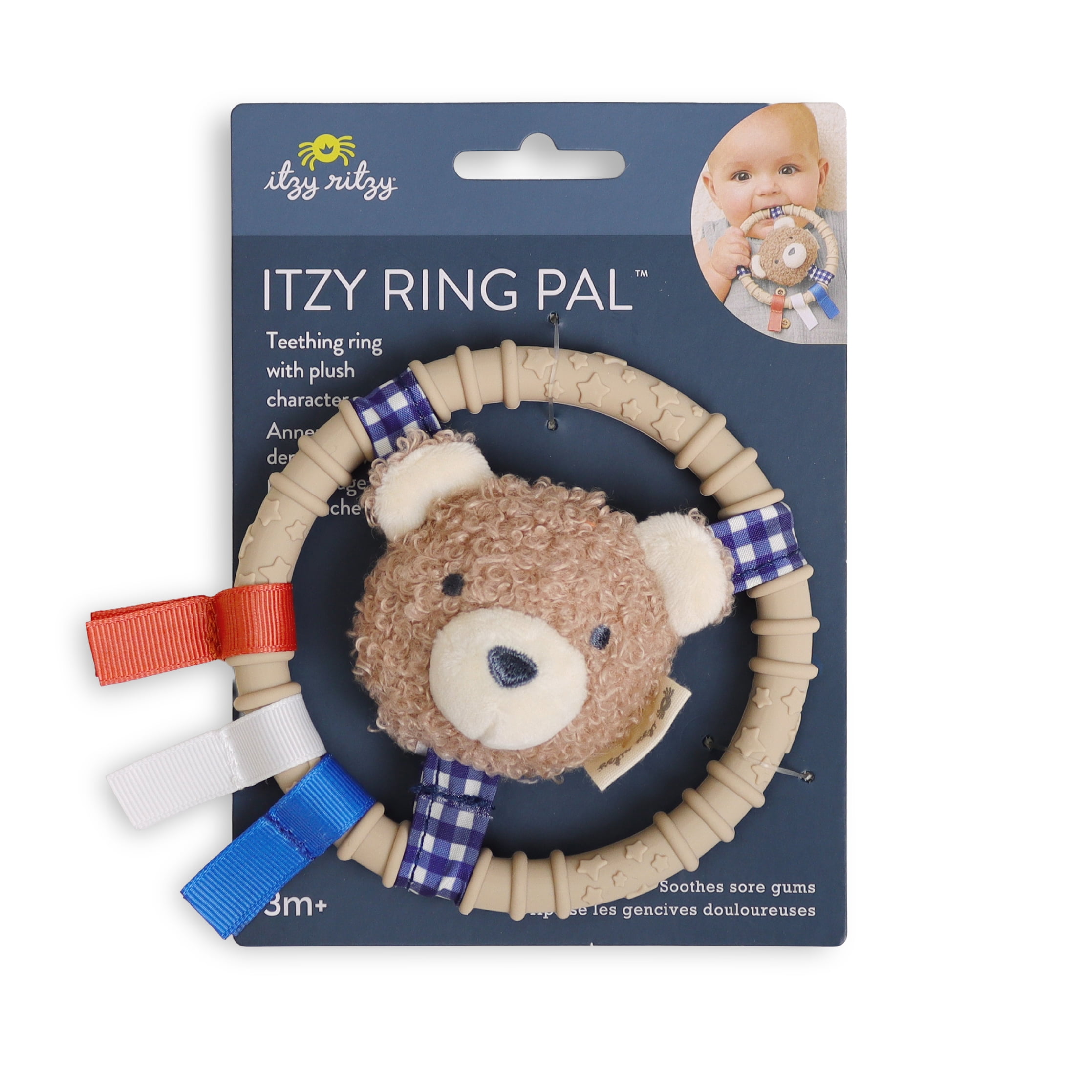Itzy Ring Pal™ Teething ring with plush bear