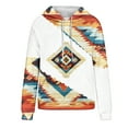 thumbnail image 4 of Levmjia Womens Hooded Sweatshirts Long Sleeve Vintage Fashion Printed Tops Casual Blouse Work Holiday Home Relaxation Soft Breathable Comfort Fit Daily Wear, 4 of 5