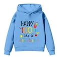 thumbnail image 6 of Wxolcjlv Toddler Girls 100 Days of School Hooded Pullover Sweatshirt Play Long Sleeve Top, Sizes 2-14, 6 of 7