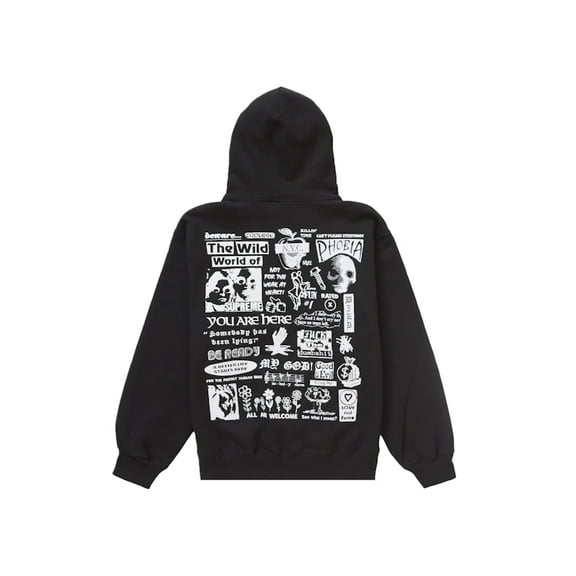 Supreme Men's Wild Embroidered Hooded Sweatshirt Black, from StockX