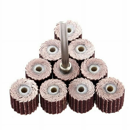 

10pcs 240 Grit Flap Grinding Wheels Sanding Disc Sander Rotary Tool+1pc Mandrel