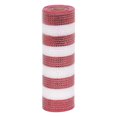 thumbnail image 1 of Holiday Time  10.5 inch x 5 Yards Poly Mesh With Metallic, Red & White Stripe, 1 of 4