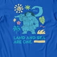 thumbnail image 3 of Disney Moana Land And Sea Are One Maui Women's T Shirt (Royal, S-XXL), 3 of 4