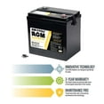 thumbnail image 3 of Go Power Battery GP-AGM-224-6V Sun Cycle; For PV Solar And Inverters; 6 Volt; 224 Amp; Absorbent Glass Mat AGM Deep Cycle Technology; Top Terminals; Built-In Carry Handles, 3 of 3