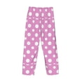 thumbnail image 3 of Lsque Purple And White Polka Dot Print Men's Pajama Pants, Lounge Pant - Comfortable Home Wear,Elastic Waistband, Stylish Design-Large, 3 of 9