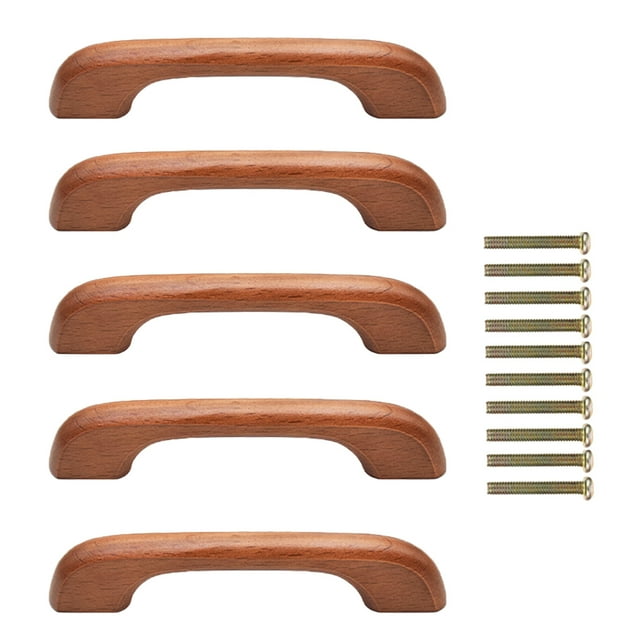 GOOHOCHY Juego de 5 tiradores para muebles de cocina de madera maciza.