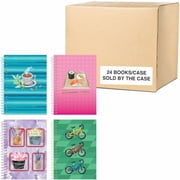 Roaring Spring Lifenotes College Ruled Recycled Memo Spiral Notebook, 1 Case (24 Total), 7" x 5" 80 Sheets, Assorted Colors