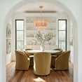 thumbnail image 5 of Crystorama Addis 9 Light Aged Brass Chandelier - 22"W x 14.25"H x 22"D, 5 of 12