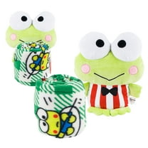 Hello Kitty Keroppi Travel Set - 2 Piece Kids Travel Set includes Blanket 40" X 50" & Plush (Offical Disney Product)