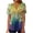 Yellow, variant on Aoochasliy Womens Blouses Short Sleeve 2023 Casual Graphic Prints Round Neck Loose V-neck T-shirt Top Pullover