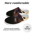 thumbnail image 6 of Rateoe Adorable Fluffy Bat Print Women's Men's Cotton Knit Slippers Lightweight Memory Foam Indoor House Shoes with Anti-Skid Sole-37/38, 6 of 7